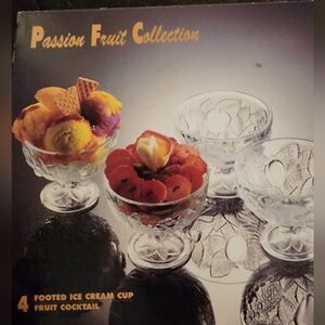 Passion Fruit Collection Glass Cups 4  Made In Turkey.